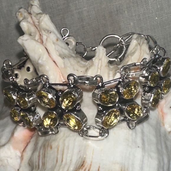 Sale - Sparkly Citrine Gemstone handcrafted Bracelet - Picture 1 of 8
